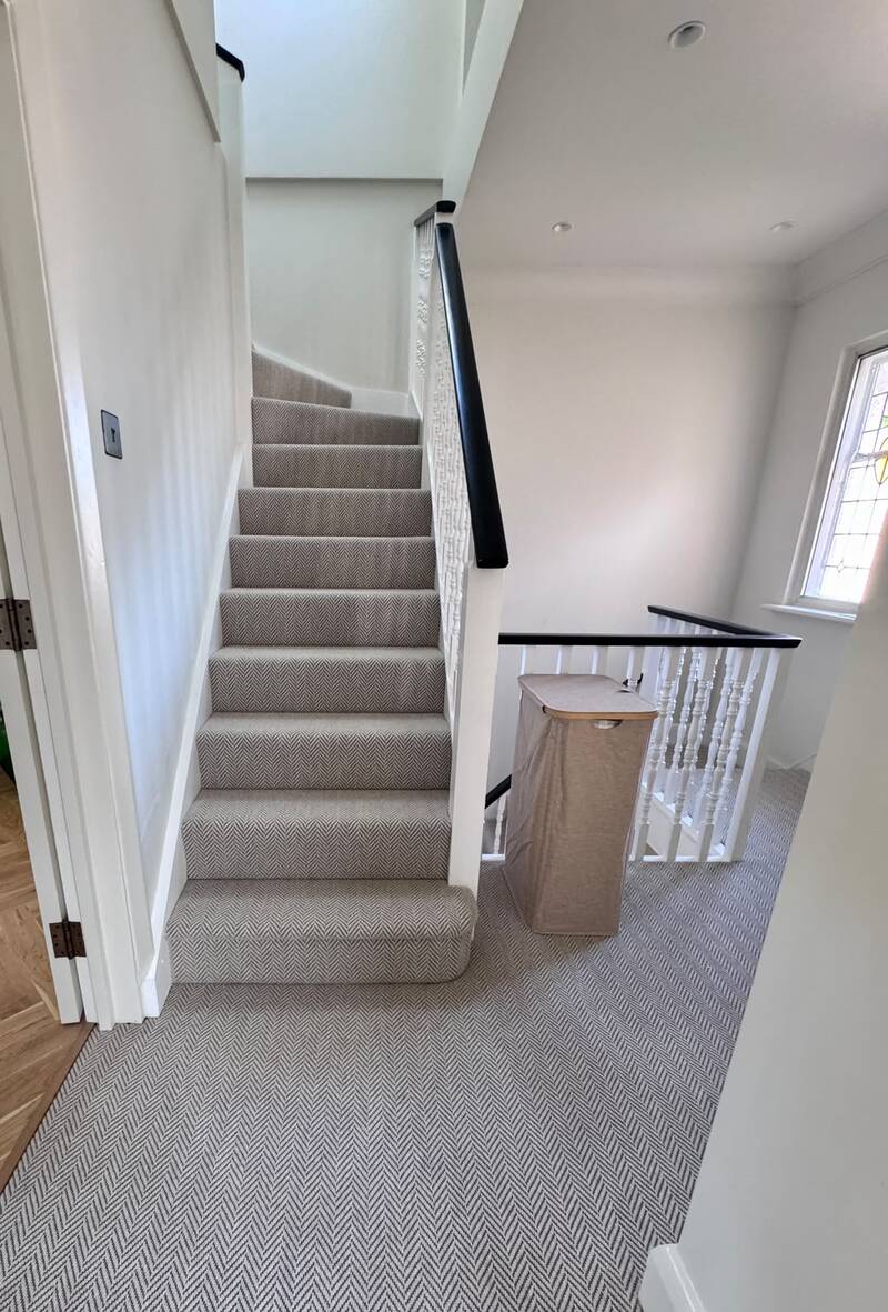 Fibre Herringbone New Dawn Flatweave Flooring in Arnos Grove N London Ref
