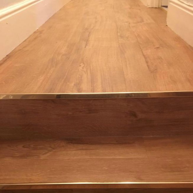 Before & After Amtico Spacia Oak Wood Plank Floor